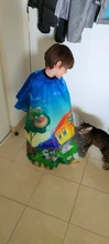 Paño especial para corte de pelo de peluquero para niños, impermeable, antiadherente, dibujos animados, para el hogar ropa de bebé, chal, capa, delantal