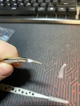 Pinzas electrónicas industriales antiestáticas ESD, Punta rectas y curvadas, pinzas de acero inoxidable de precisión, herramienta manual de reparación para teléfono SMD