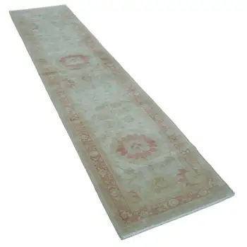 

72x302 Cm Beige Handmade Oushak Runner Rug-2x10 Ft