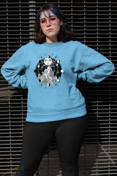 

Angemiel Wear Sun And The World Phases Blue Women Sweatshirts