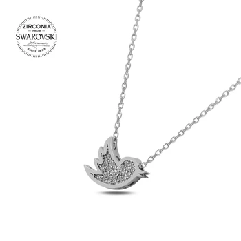 

Merve Gümüş'ten 925 Sterling Swarovski Zirconia Gemstone Bird Necklace