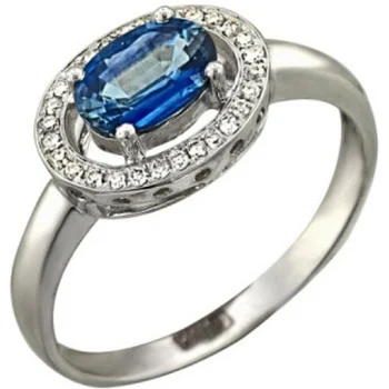 

Esthete ring with diamonds, white gold sapphire