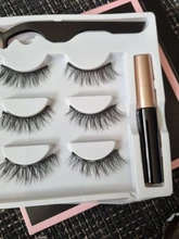 Pestañas magnéticas 3D de visón, maquillaje, delineador, juego de pinzas, pestañas postizas naturales, cortas, 3 pares