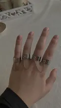 Anillo de Cruz de Hip Hop Retro Punk para hombre y mujer, cadena ajustable de dos eslabones, joyería gótica, 2021
