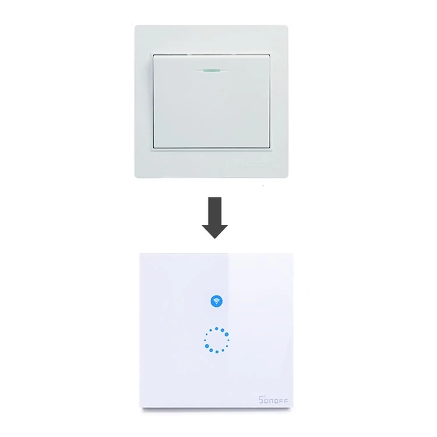 Беспроводной сенсорный переключатель через WiFi basic для домашней автоматизации Совместимость amazon echo, гуглинг home