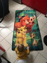 Disney-alfombra de juegos para bebés, 80x160CM, sala de estar Alfombra grande del Rey León para, suelo de juego, alfombras con estampado 3d para dormitorio de niños