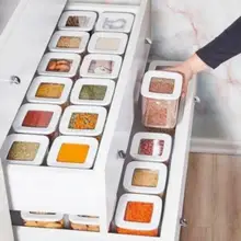 3 pçs cozinha caixa de armazenamento de alimentos recipiente conjunto organizador quadrado tampa vácuo frascos herméticos despensa macarrão legume cereais arroz massas