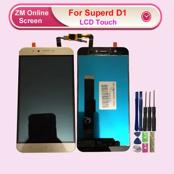 

New Original LCD For SuperD D1 LCD Display With Touch Senor Screen Digitizer Assembly Module Replacement White Gold Color +Tools