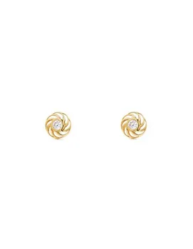 

Earrings Girl Round spiral with Cubic Zirconia (9Kts.)