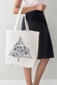 

Angemiel Bag Large Triangle Inside Flowering Snake Tote Shopping Beach Bag