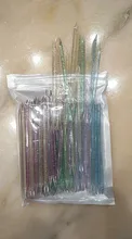 50/100 Uds reutilizable Barra de cristal doble final de uñas decoración de cutículas empujador de cutícula removedor de herramienta pedicura cuidado de uñas manicura herramientas
