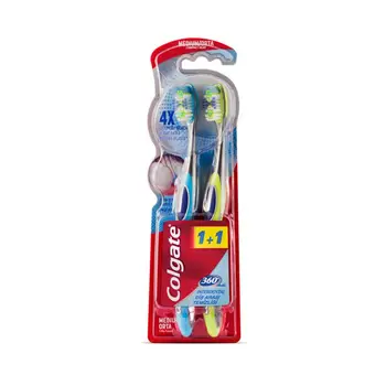 

Colgate 360 ​​Interdental Cleaning Medium 1 + 1 Toothbrush, Fast Shipping From Turkey