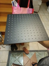 Shower-Head Square Wall Bathroom Stainless-Steel Rainfall Ceiling Black Ultrathin 2-Mm