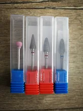 Taladro de manicura cónico de carburo de tungsteno/broca de clavo de cerámica, pulidor de limas de uñas, accesorios de equipo de arte de uñas
