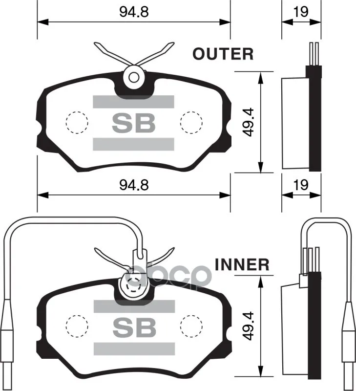 Колодки Тормозные Передние Sangsin Brake Sp1180 Sangsin brake арт. SP1180
