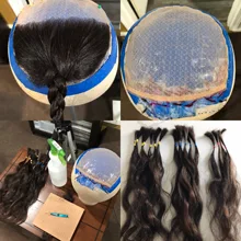 Wig-Caps Hairnet-Material Lace Mono Korean Toupee U-Part Making for Skin-Color 1-5pcs/Bag