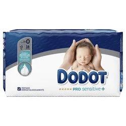 DODOT PRO SENSITIVE TALLA 0 MENOS DE 3KG 38U