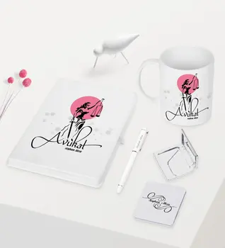

Personalized Attorney Themed White Notebook Pen Cup Mirror Set-10