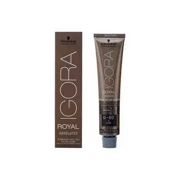 

Permanent dye Anti-Ageing Igora Royal Absolutes Schwarzkopf N ° 6-60