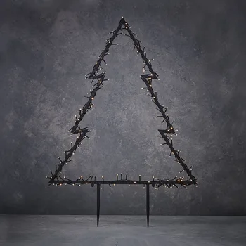 

TREE FOR OUTDOOR WITH GARLAND 175LEDS WARM LIGHT 53X75CM