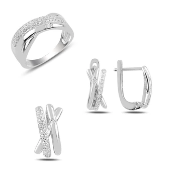 

Silver 925 Sterling Zircon Cubic Zirconia Set