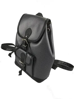 

Handmade Gray İmitation Leather. Backpack Unisex