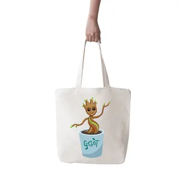 

Angemiel Bag Big Blue Pots Happy Groot Shopping Beach Tote Bag