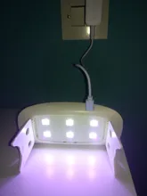 XZMUV-minisecador de uñas portátil, lámpara de manicura de 6 LED UV, Cable USB, para uso doméstico, 6W