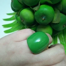 FishSheep Punk geométrico grande de resina anillos para las mujeres de gran colorido redondo acrílico brillo anillo de dedo de moda femenina joyería de fiesta