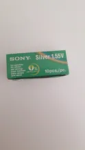 10 Uds para Sony 1,55 V 45mAh AG6 371 SR920SW LR920 171 370 L921 LR69 SR920 para ver pilas de botón único de embalaje de grano