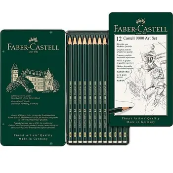 

Estuche 12 lapices Faber-Castell 9000 dibujo artistico Negro