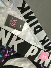 QIWN-bragas deportivas sin costuras para mujer, ropa interior Sexy con letra rosa, lencería cintura baja, Tanga de Yoga