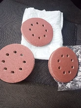 Discos de lijado de forma redonda, hoja de lija, papel de lija, 8 agujeros, 60-125, 5 pulgadas, 1200mm, 10 Uds.