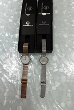 Japón Movimiento de Cuarzo de Alta Calidad 36mm hannah Martin Mujeres de Malla de Acero Inoxidable de Oro Rosa Damas Impermeable Reloj Dropshipping