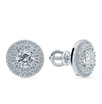 

Silver earrings with cubic zirconia sunlight sample 925