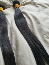 Links-extensiones de pelo ondulado brasileño, 1/3/4 mechones rectos, Color Natural, 28, 30, 32, 34, 40 pulgadas, extensiones de cabello Remy