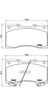

Brake disc pads front. Nissan Patrol VI (Y62) 04/10-brembo art. p56081