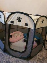 Jaula portátil plegable para mascotas, casa de perro para exterior, jaula octagonal para gatos, corralito de interior, perrera para gatos