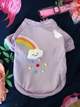 Cute Pet Dog Clothes Puppy sweater T-shirt Shirt Cute Rainbow printing Pajamas Cat 