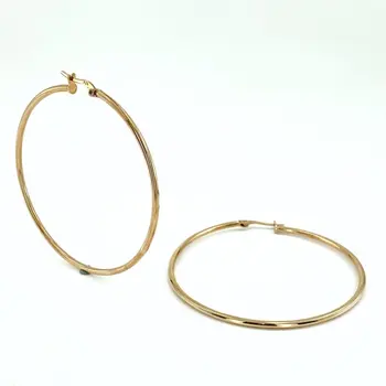 

Big Size 5.5 cm Flat Sports Silver Ring Earrings