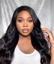30 pulgadas de la onda del cuerpo de la peluca con malla Frontal Pre arrancado con el pelo del bebé Remy brasileño 13x4 Frontal de encaje pelucas de cabello humano para las mujeres negras