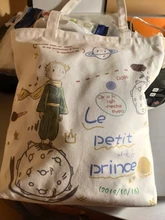 YXZ nuevo patrón de Principito bolsas de lona estilo japonés pequeño arte fresco bolso de hombro para las mujeres bolsas de compras Ins bolsa grande de Estudiante