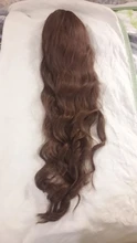 Synthetic Wig Cosplay Costume Afro Henry Margu Water-Wave Dark-Brown Long Women Middle-Part