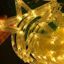 Lights Curtain-String Moon-Lamp Window-Decor Christmas Garland Fairy Icicle-Star LED