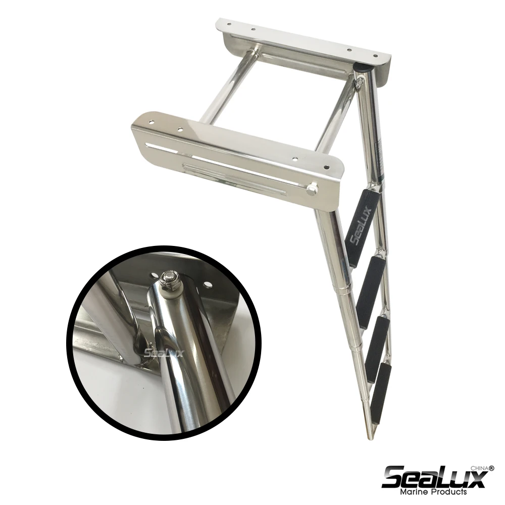 Sealux Under Platform 4 Steps Stainless Steel Telescoping Ladder Swim Step passed 400h salt spray test |