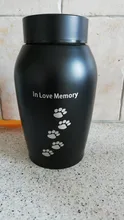 Urnas de acero inoxidable doradas y negras para mascotas, urnas para perros, gatos, pájaros, cremación, cenizas, urna de recuerdo