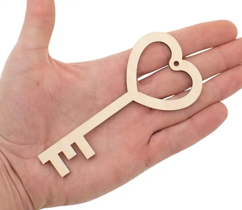 

Wooden Key Shape (12cm) Craft Embellishments Decoration Gift Decoupage Card Making Scrapbooking 0836