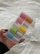 CHNRMJL-Lámina de transferencia de manicura holográfica, pegatinas adhesivas en envoltorios de papel AB, estrellado, accesorios de decoración de uñas