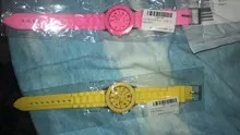 Reloj de pulsera de cuarzo para niña y niño, pulsera de silicona de Color caramelo, esfera redonda, para estudiantes y amantes, regalo de silicona