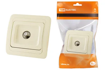 

Socket TV (Sat) F-Type SL. Bone "Valdai" TDM